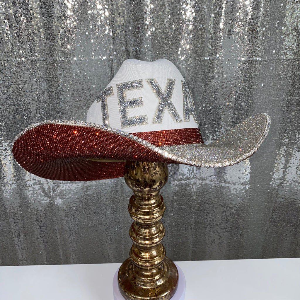 Rhinestone Cowgirl Texas Longhorns Hat — main product shot