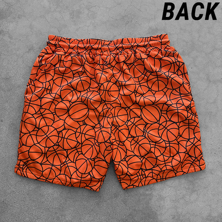 Bigger Than Basketball Basketball Pattern - Shorts - Orange — product category context