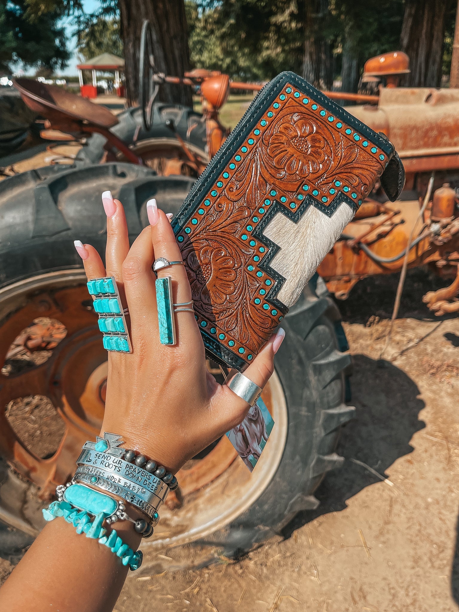 Haute Southern Hyde The Cheyenne Wallet a Haute Southern Hyde by Beth Marie Exclusive — Haute Southern Hyde branding close-up