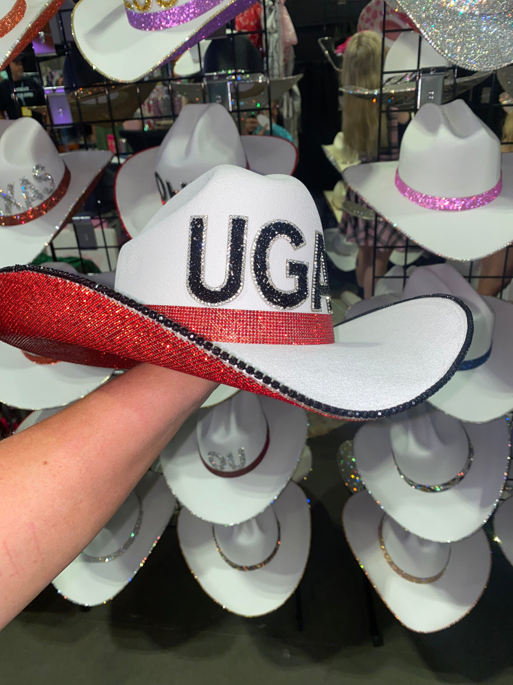Rhinestone Cowgirl UGA Hat — main product shot