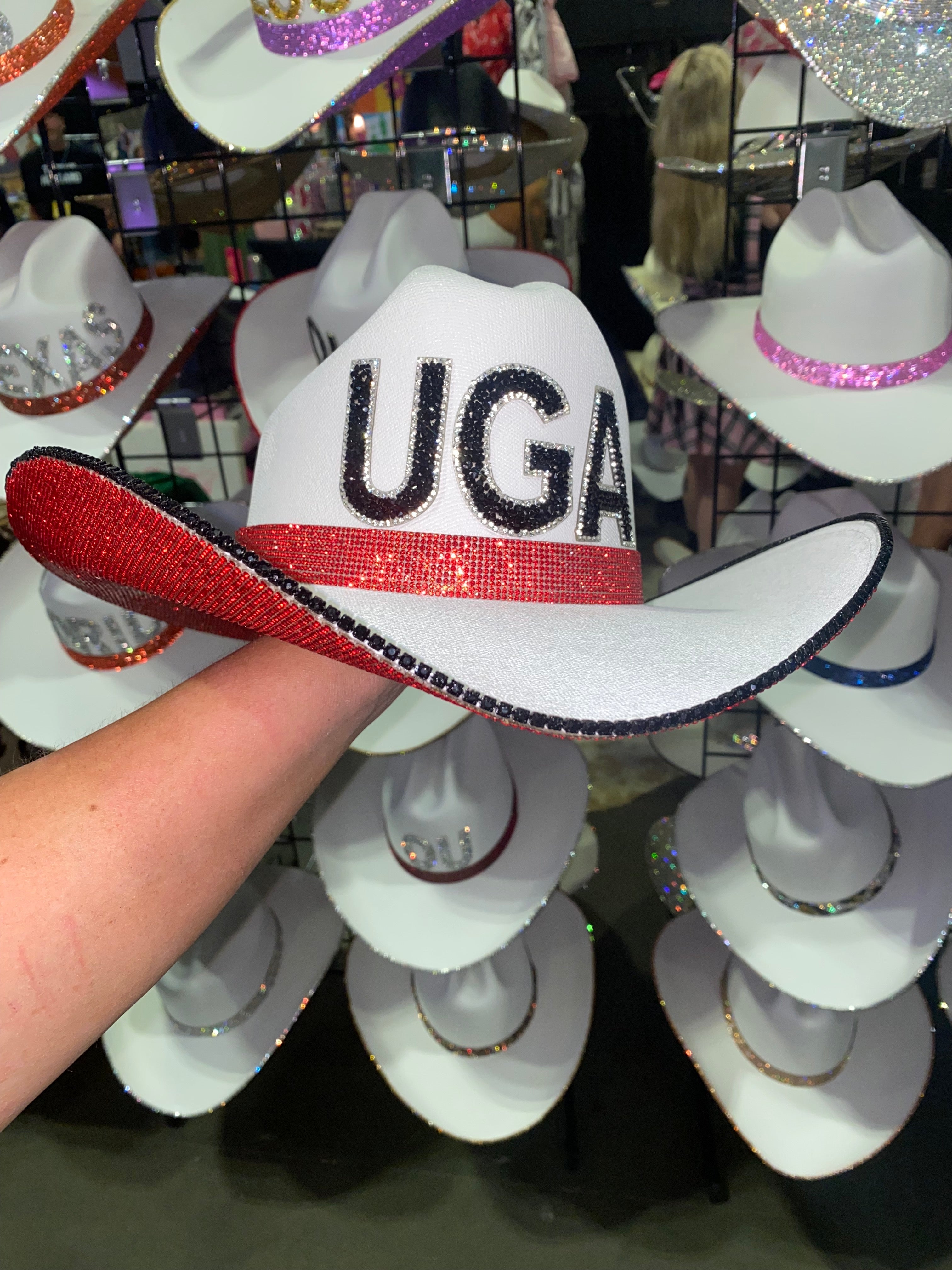 Rhinestone Cowgirl UGA Hat — side view