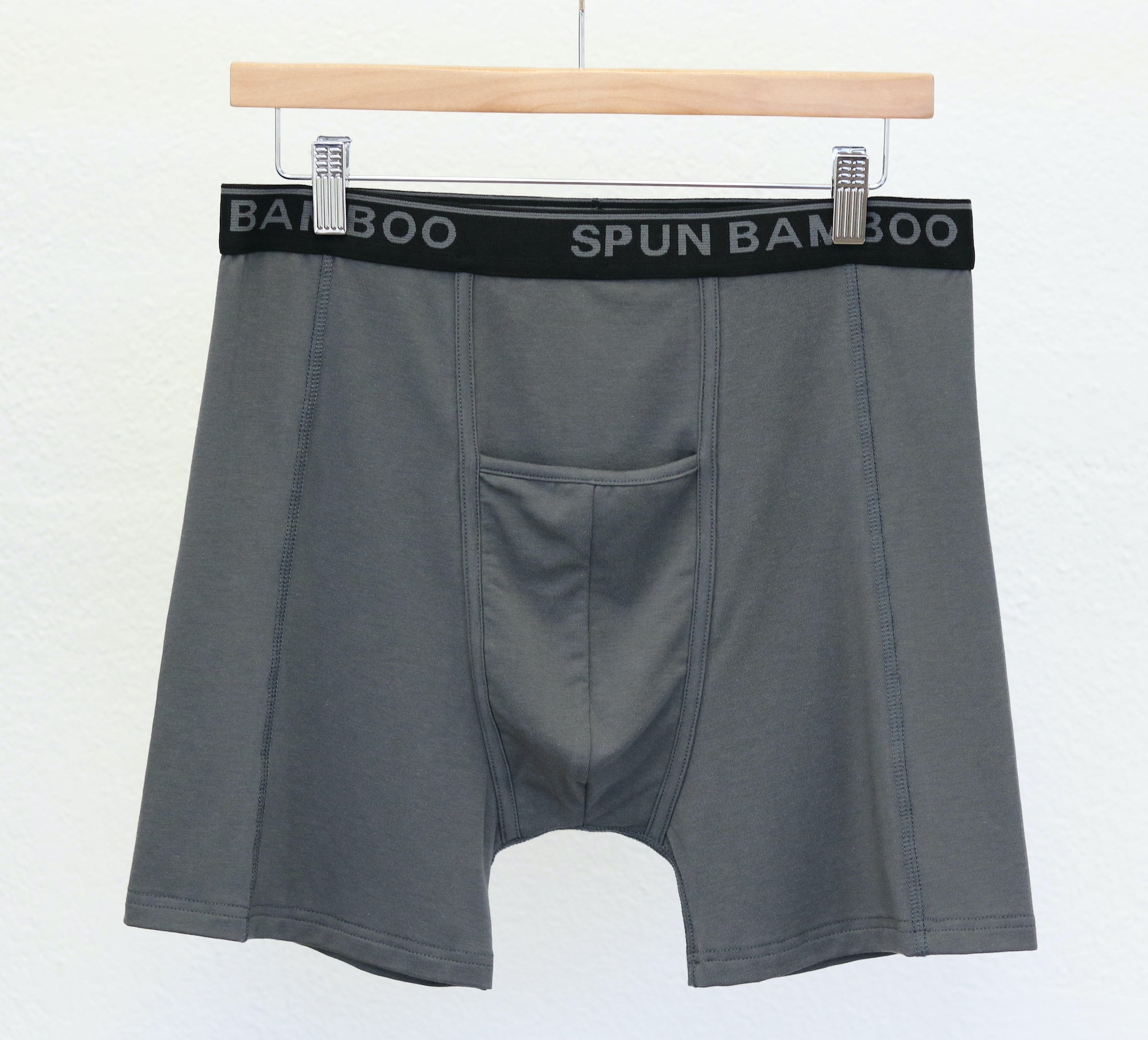 Spun Bamboo Men’s Bamboo Boxer Briefs — Ultra-Soft, Breathable Everyday Underwear — side view
