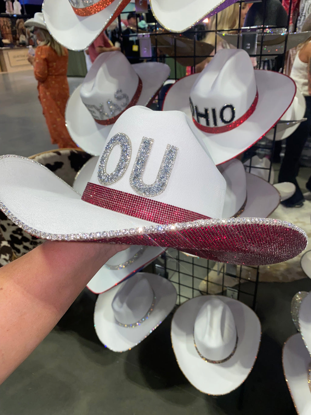 Rhinestone Cowgirl University of Oklahoma Hat — main product shot