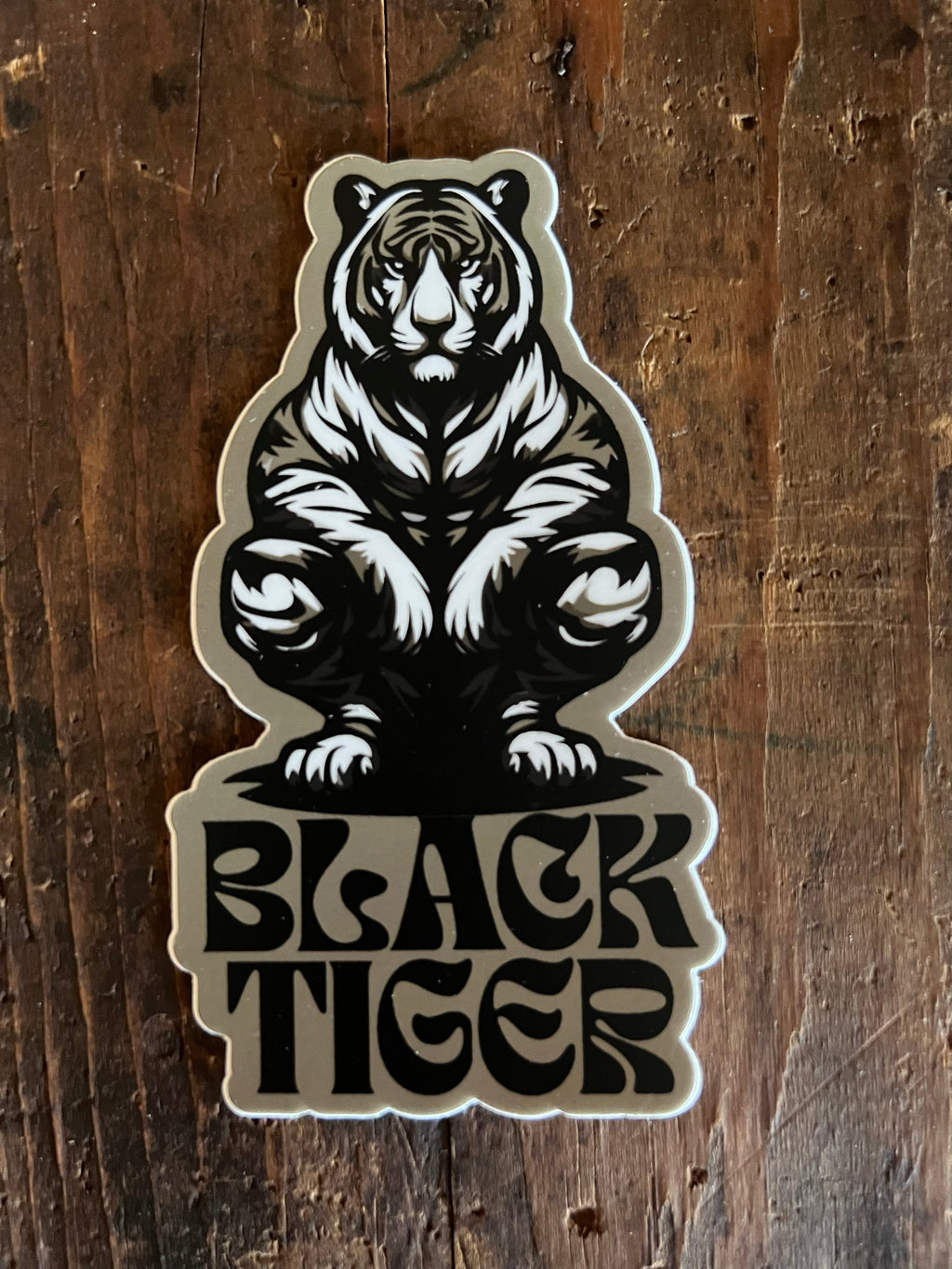 Black Tiger International Black Tiger Outline Black Sticker — detail and construction