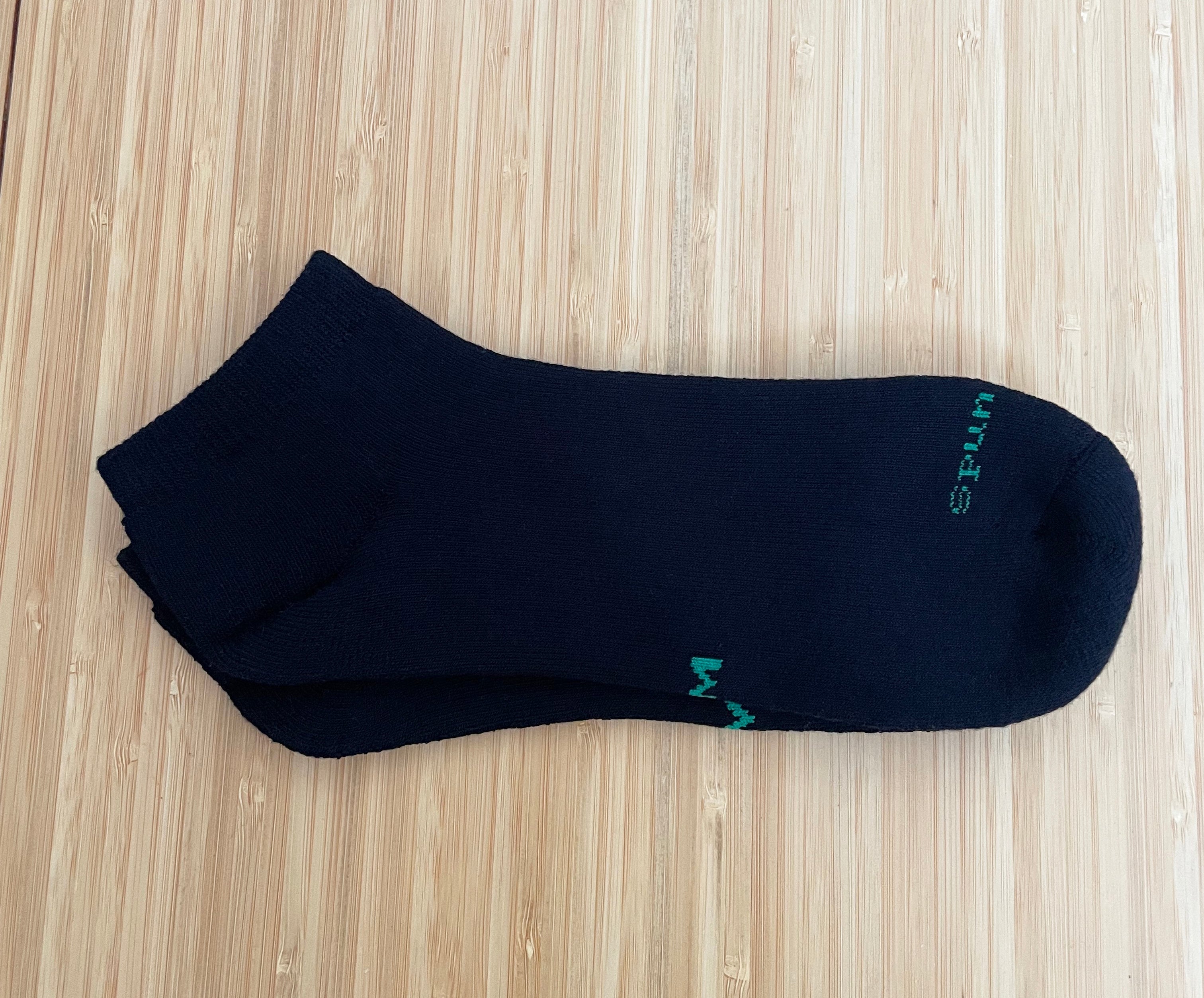 Spun Bamboo Clearance No Look Anklet Bamboo Viscose Socks - Black — main product shot