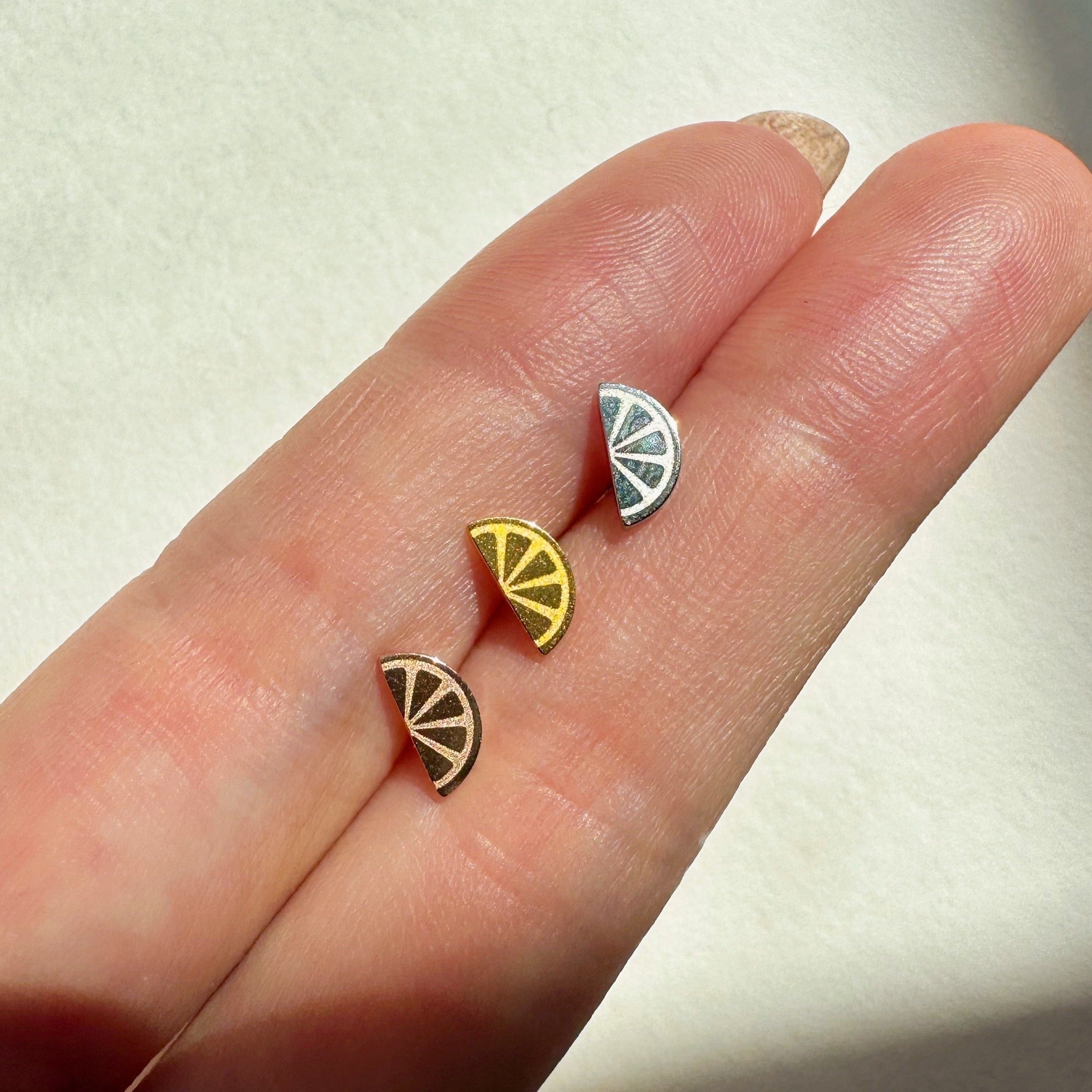 Lemonade & Pink Lemonade Metal Stud Earrings – Plant Dosage LLC