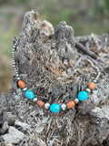 Wild Junkie Sterling Silver Western Coral Apple Beaded Necklace — main product shot