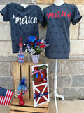 A Blessed Texas Mess Boutique 4th of July Star Shirts USA Patriotic tees Puff Vinyl Trending Now — main product shot