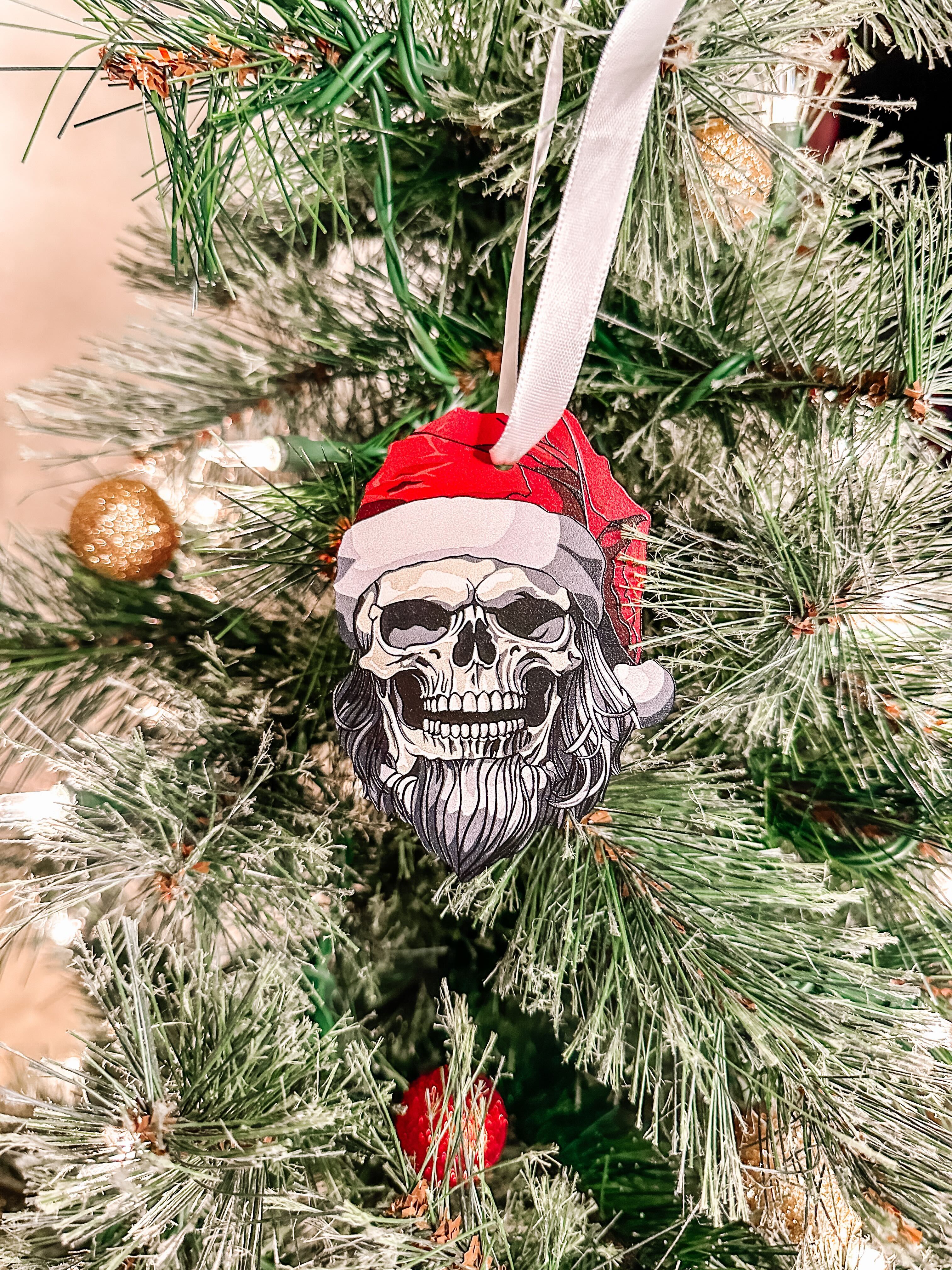 BodyCandy Wood Holiday Skeleton Claus Christmas Ornament — main product shot
