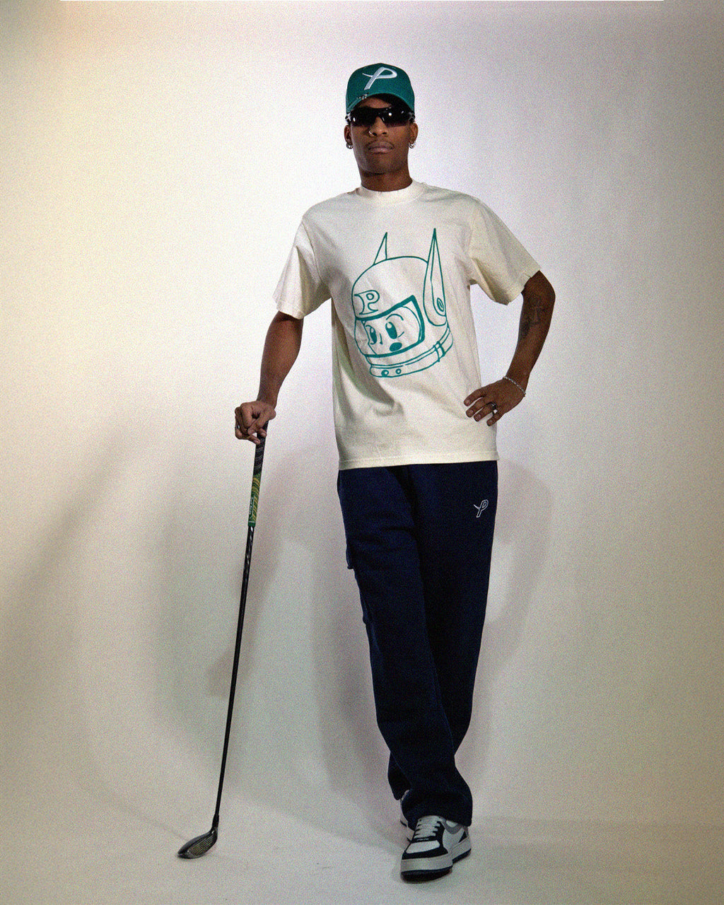 BOY PLUTO TEE | CREAM/GREEN