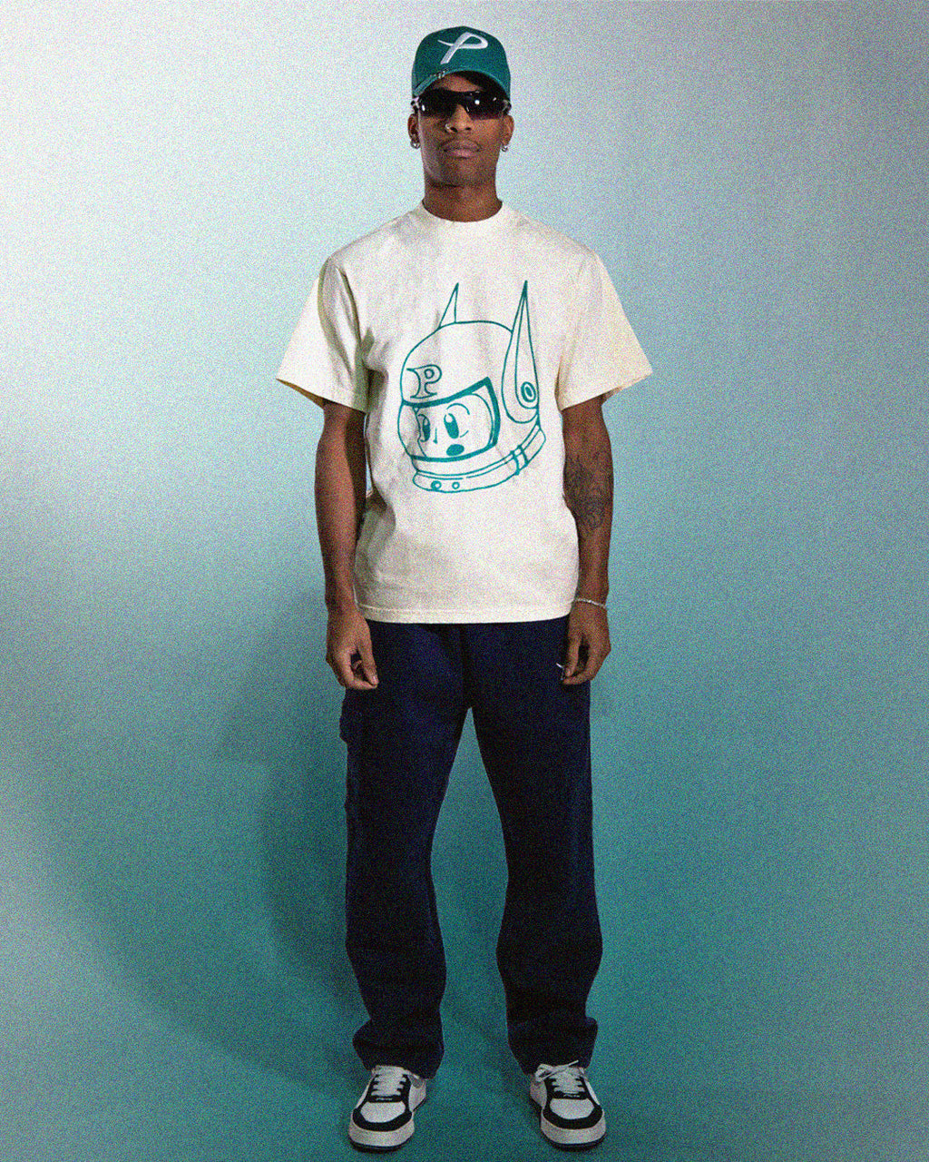 BOY PLUTO TEE | CREAM/GREEN