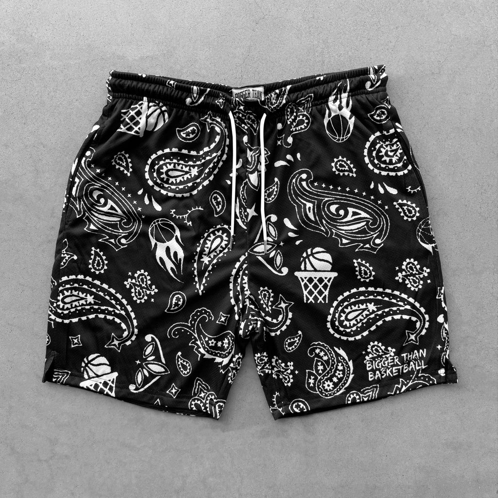 Bigger Than Basketball Court Bandit - Shorts - Black — Black detail