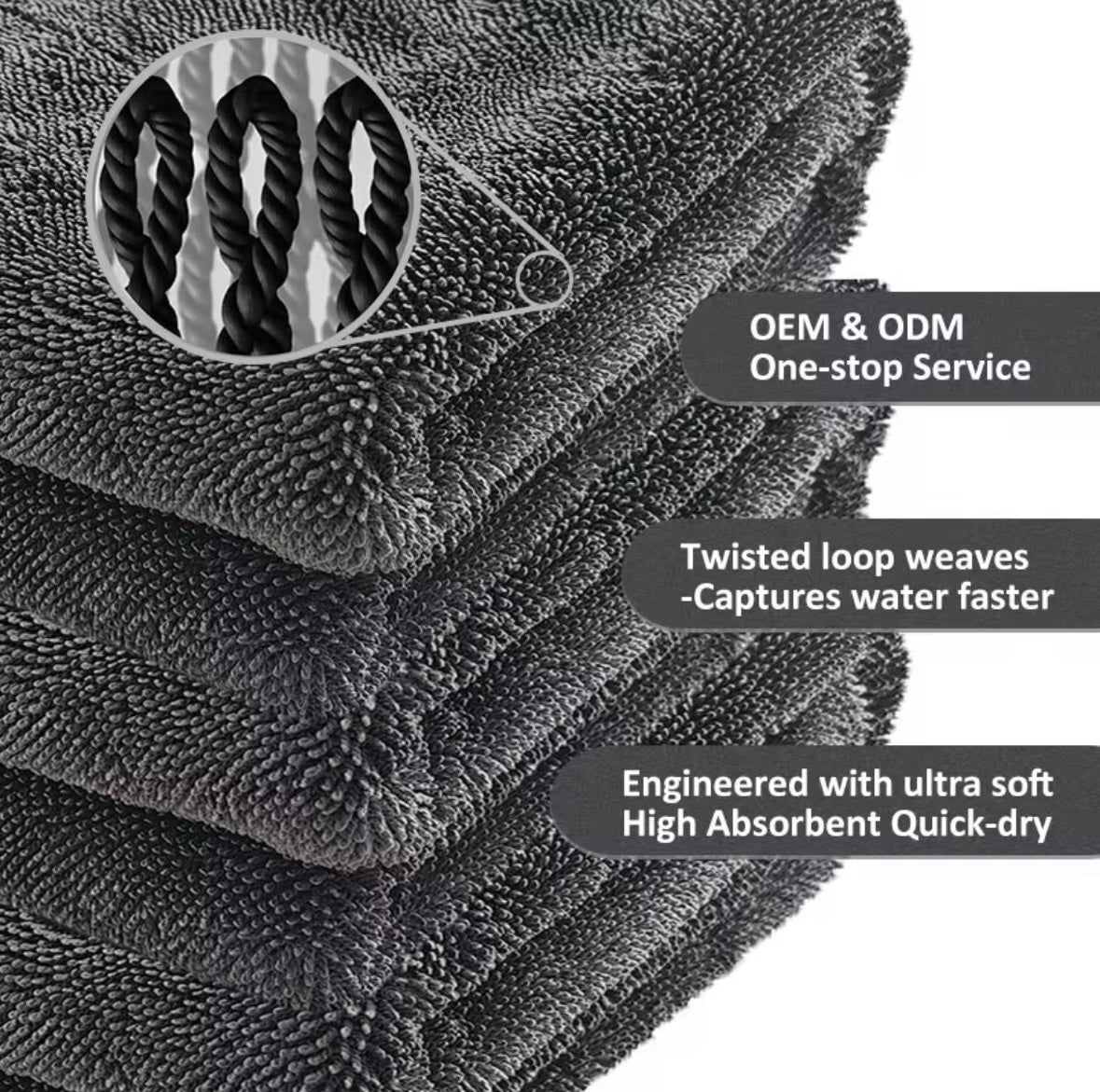 ELITE AUTO Twisted-Loop Drying Towel – ELITE AUTO Car Care, view 9