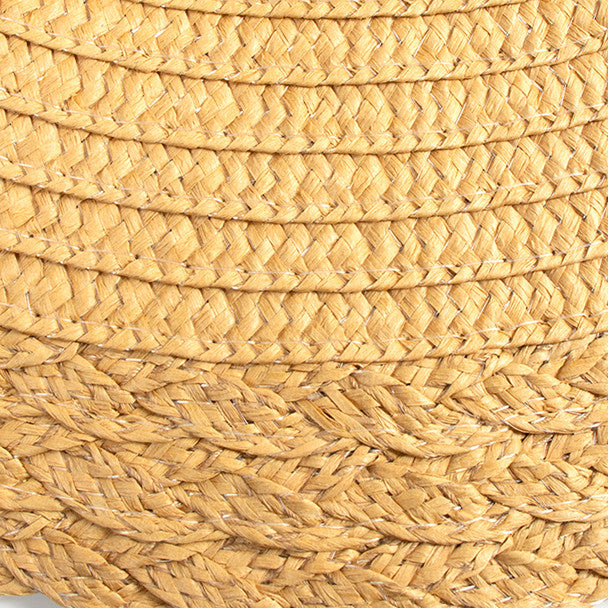 KADOU BOUTIQUE Women's Wide Brim Bow Straw Beach Hat — lifestyle context