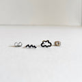 Squiggles & Blobs Metal Stud Earrings – Plant Dosage LLC, view 3