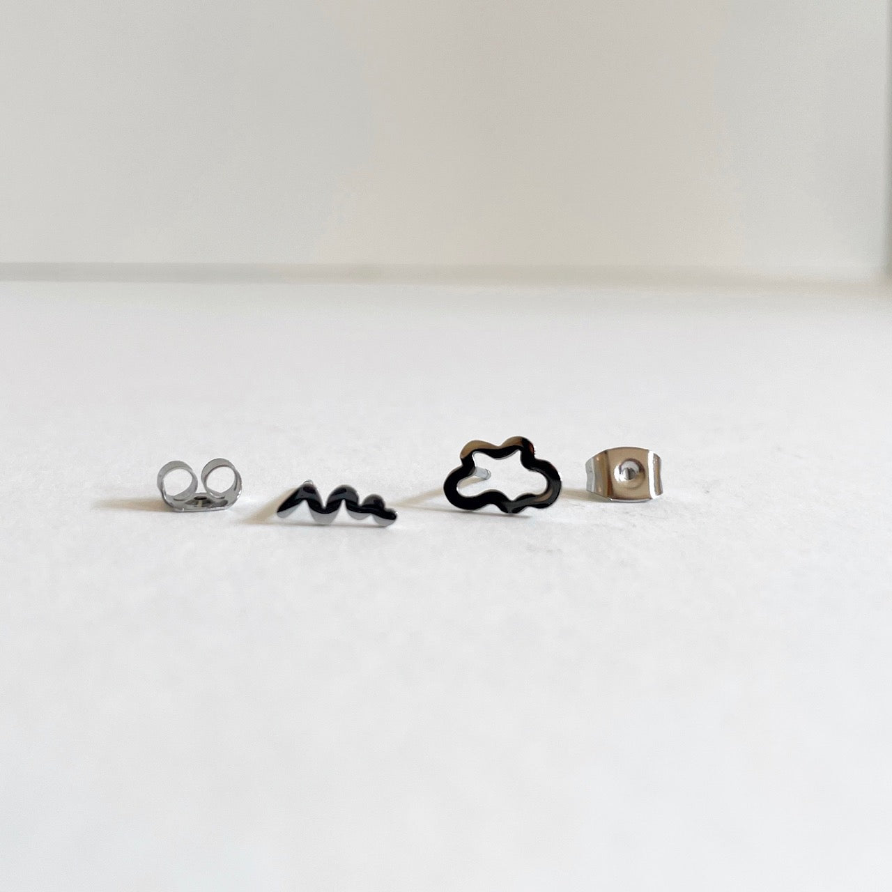 Squiggles & Blobs Metal Stud Earrings – Plant Dosage LLC, view 3
