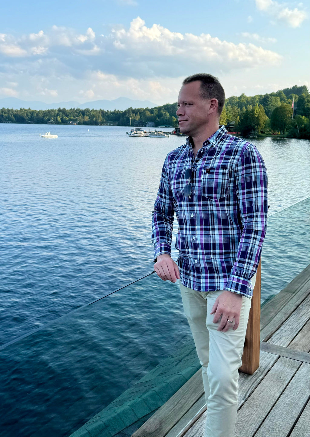 Adirondack Field Griffing Linen Blend Oxford — lifestyle context