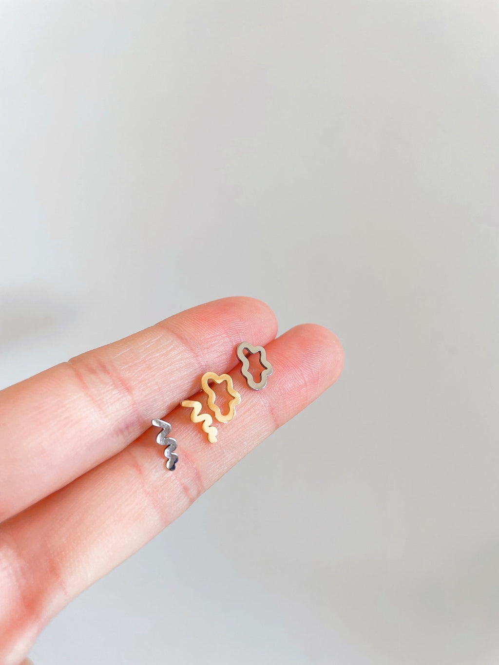 Squiggles & Blobs Metal Stud Earrings – Plant Dosage LLC, view 5