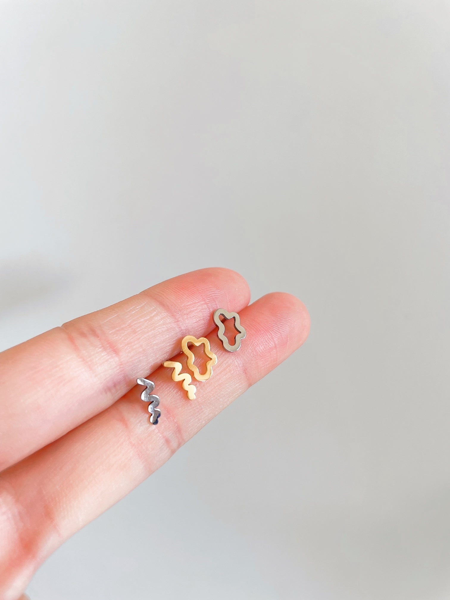 Squiggles & Blobs Metal Stud Earrings – Plant Dosage LLC, view 5