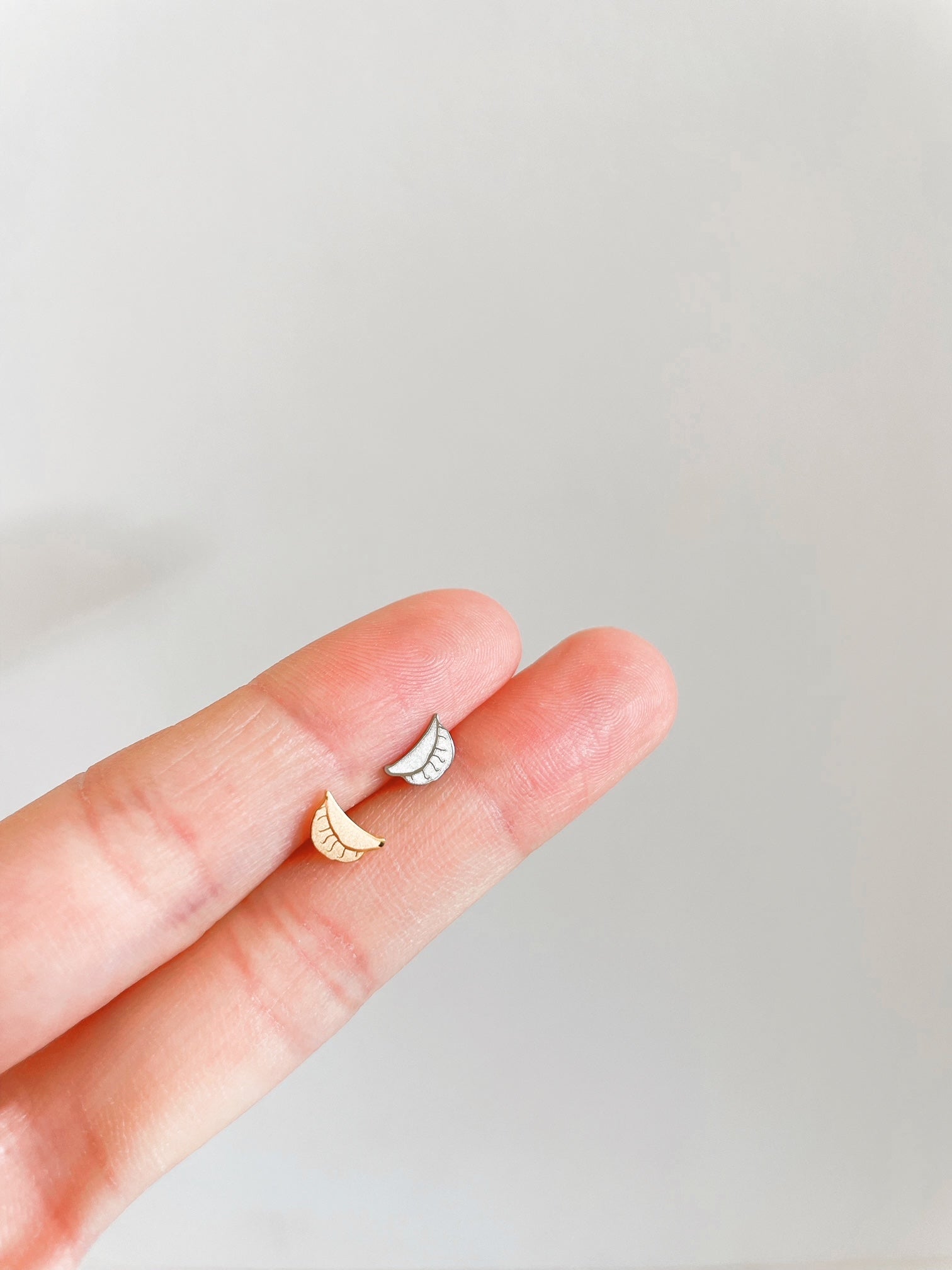 Dumplings Metal Stud Earrings – Plant Dosage LLC, view 3