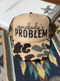 Wild Junkie Somebody's Problem Camo Trucker Hat — main product shot