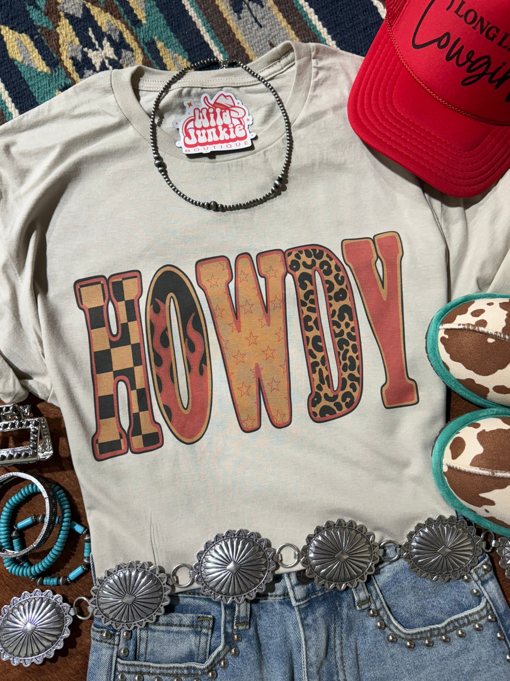 Wild Junkie Y'alternative Howdy Graphic Tee — main product shot