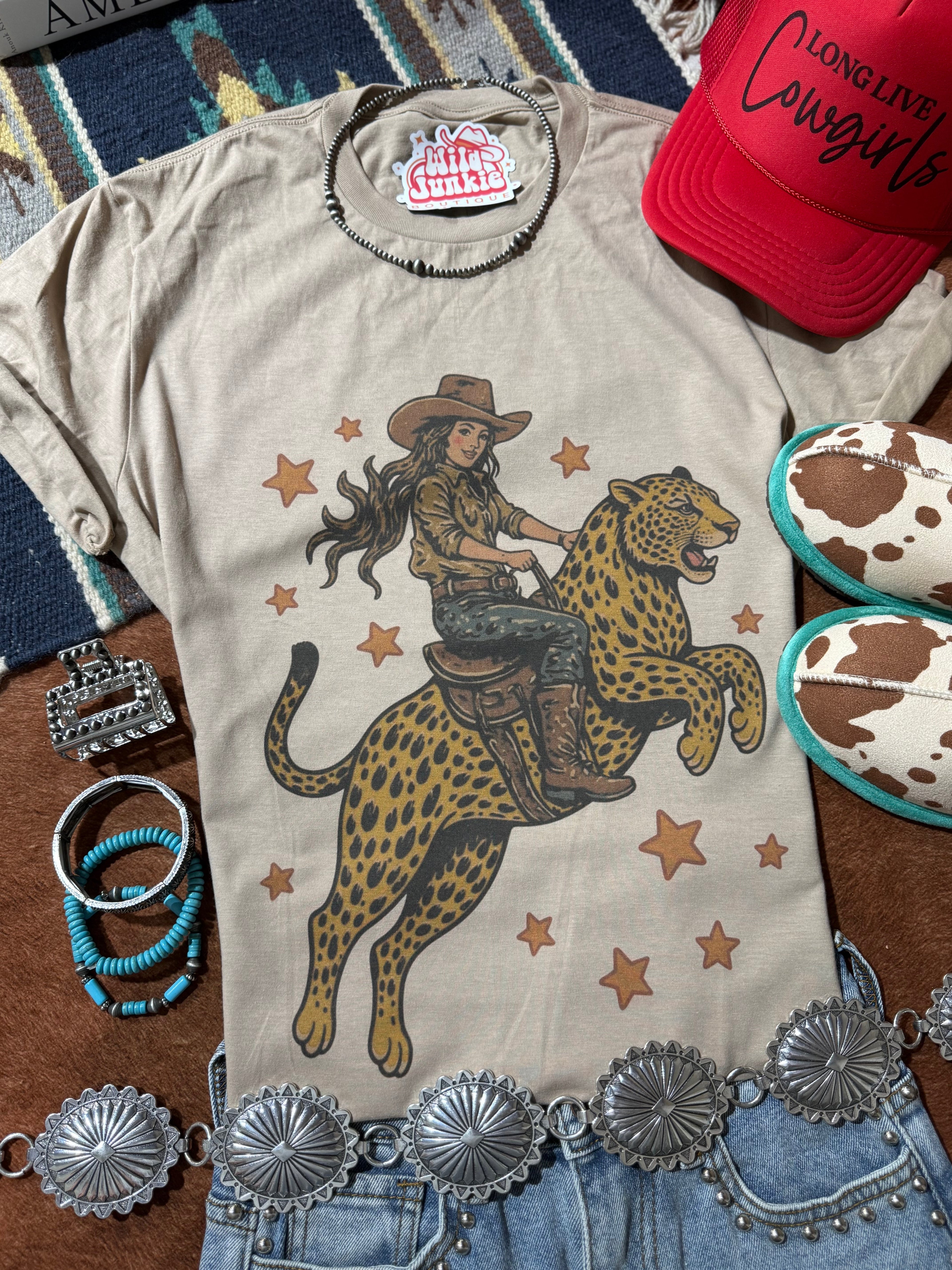 Wild Junkie The Untamed Cowgirl Graphic Tee — main product shot