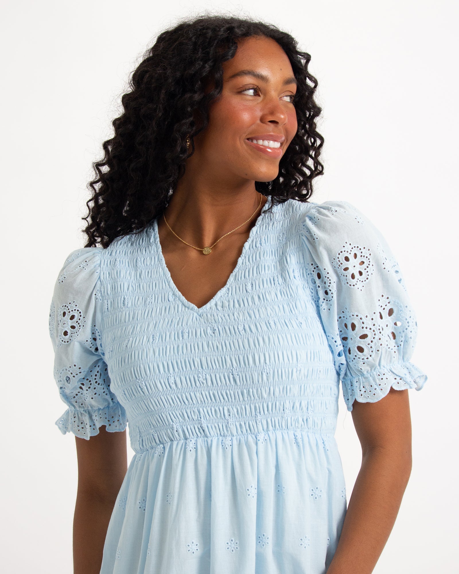 Blue Skies Eyelet Dress
