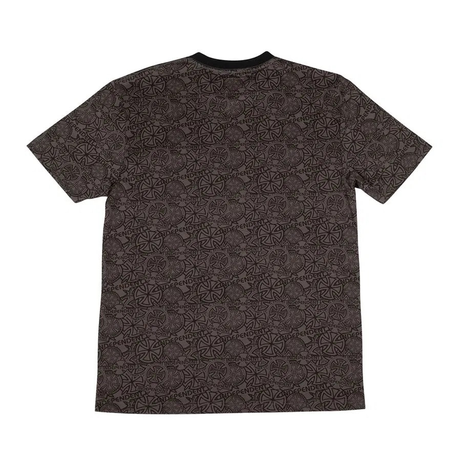 Independent Array Short Sleeve Mens T-Shirt - Charcoal/Black by Skates USA