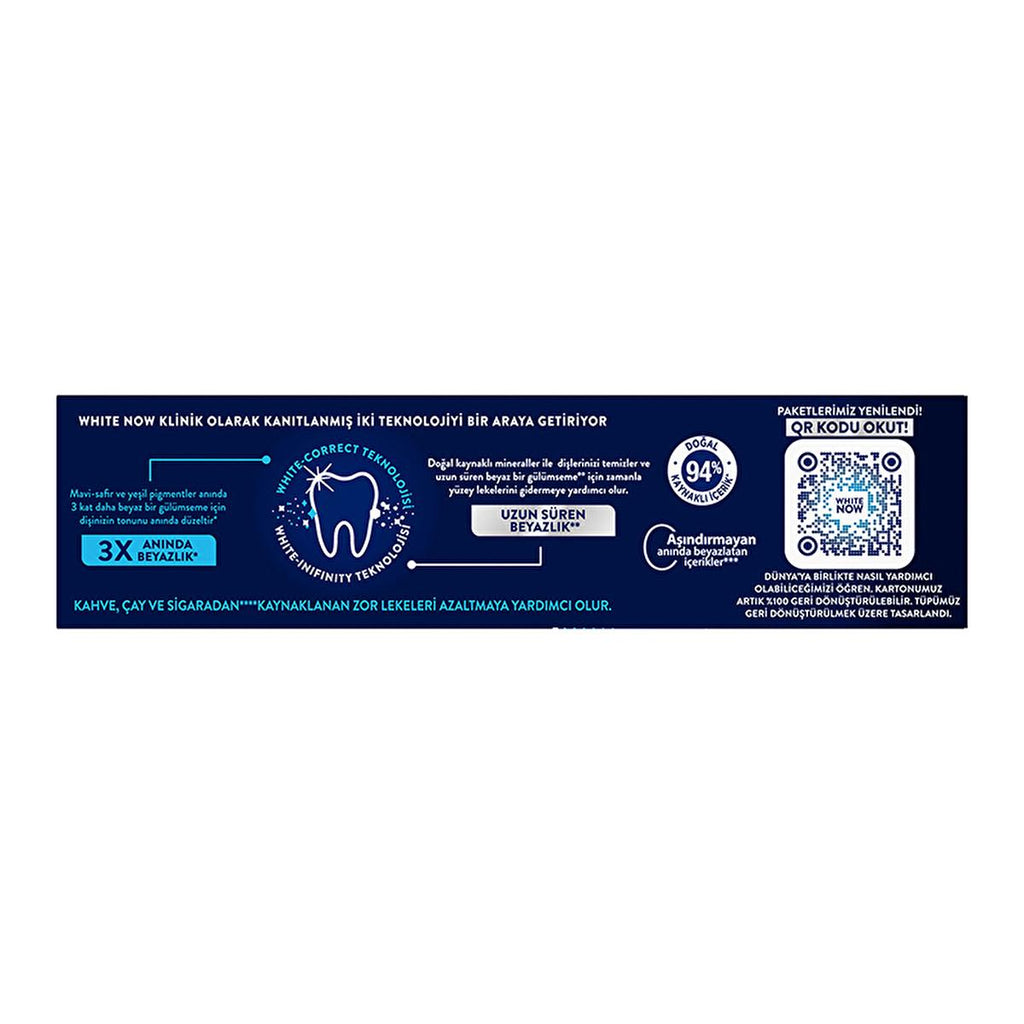 Signal White Now Whitening Toothpaste - Instant 3x Whitening, Stain Removal - 2.54 fl oz