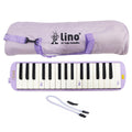 Lino Melodika 32-Key Pastel Purple Musical Instrument with Embossed Notes - Ideal for Music Education and Beginners