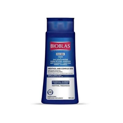 Bioblas Mint Shampoo with B19 Complex - 12oz | Anti-Dandruff Care