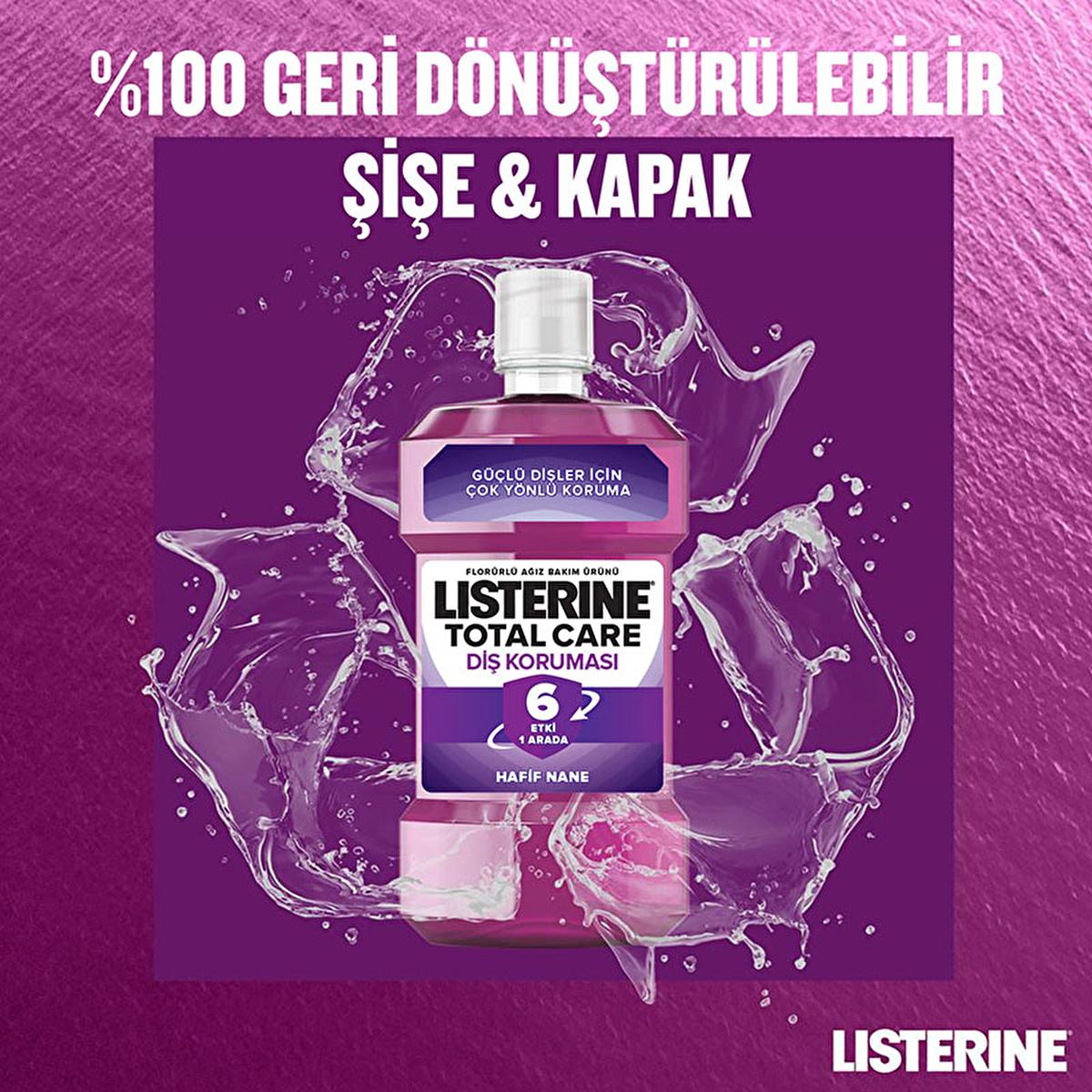 Listerine Total Care Oral Care Mouthwash - 1000ml Deep Cleaning Multi-Benefit Ethanol-Based Mouthwash