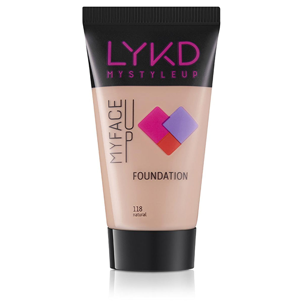 LYKD Foundation 118 Natural - Lightweight Foundation Makeup for Even Skin Tone