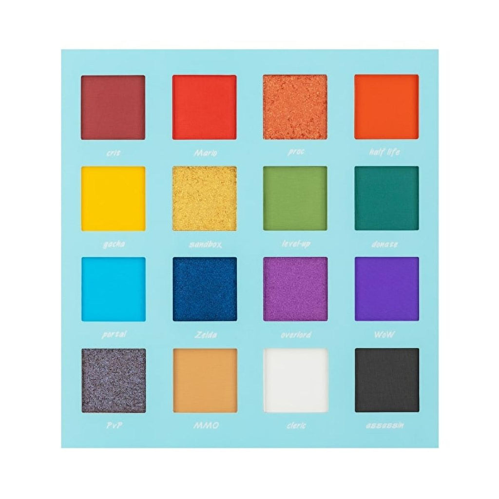 Soda Game Over Far Paleti 001 Old School - 16 Shade Eyeshadow Palette with Matte, Shimmer, Glitter Finish