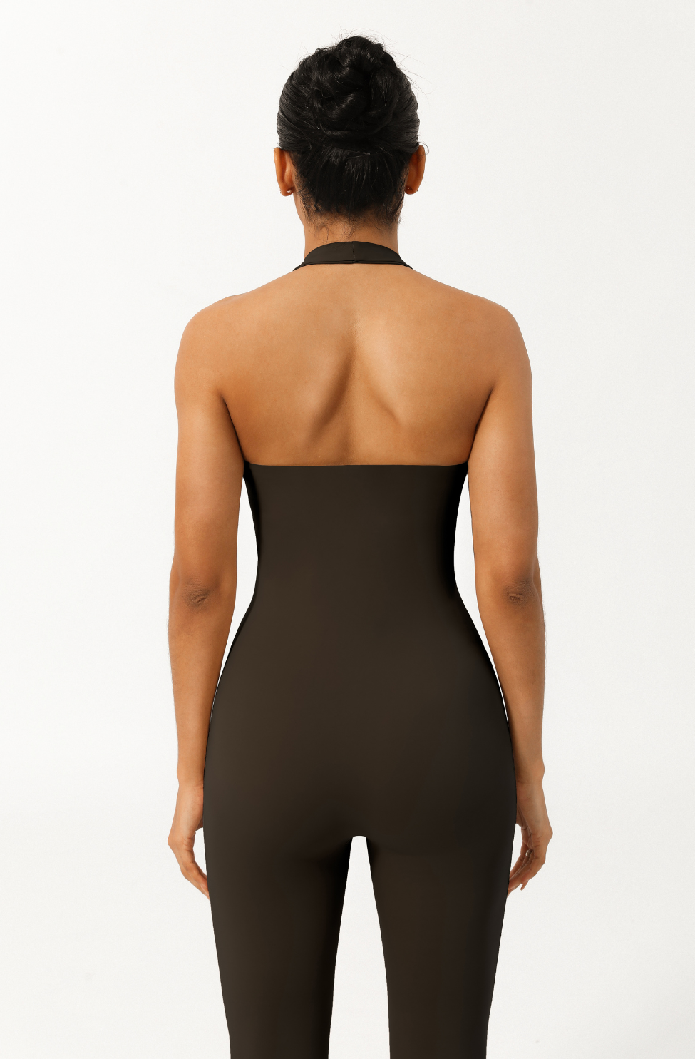 KIMITH BRAND I Am Powerful Bodysuit in Chocolate — side view