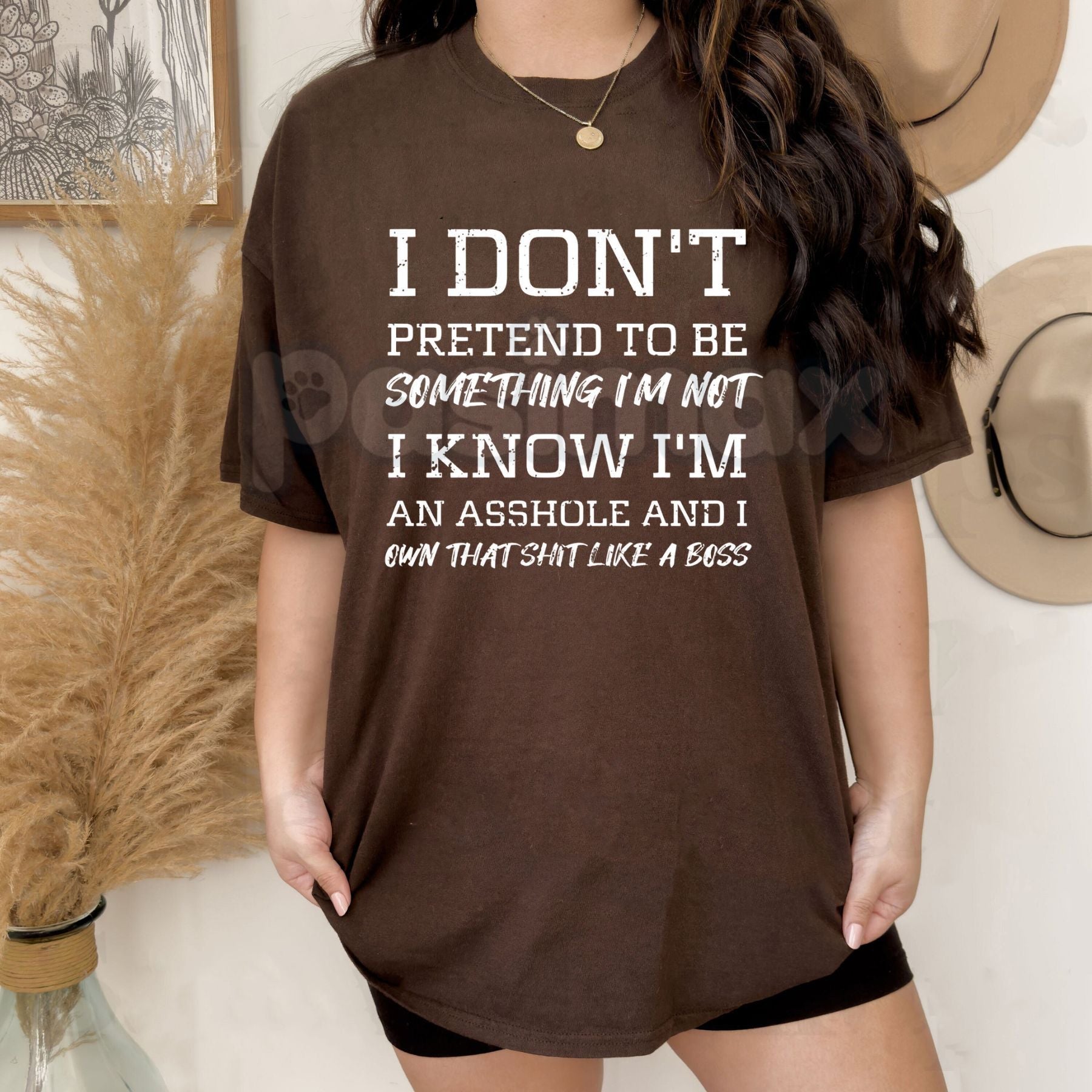 Pasimax "I Know I'm An Asshole" Printed T-Shirt - Sarcastic Boss Energy Graphic Tee, Unapologetic Attitude Shirt, Funny Bruta