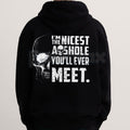 "I'M THE NICEST AS*HOLE YOU'LL EVER MEET" Funny Hoodie – Sarcastic Slogan Pullover, Blunt Humour Streetwear Sweatshirt, Unisex