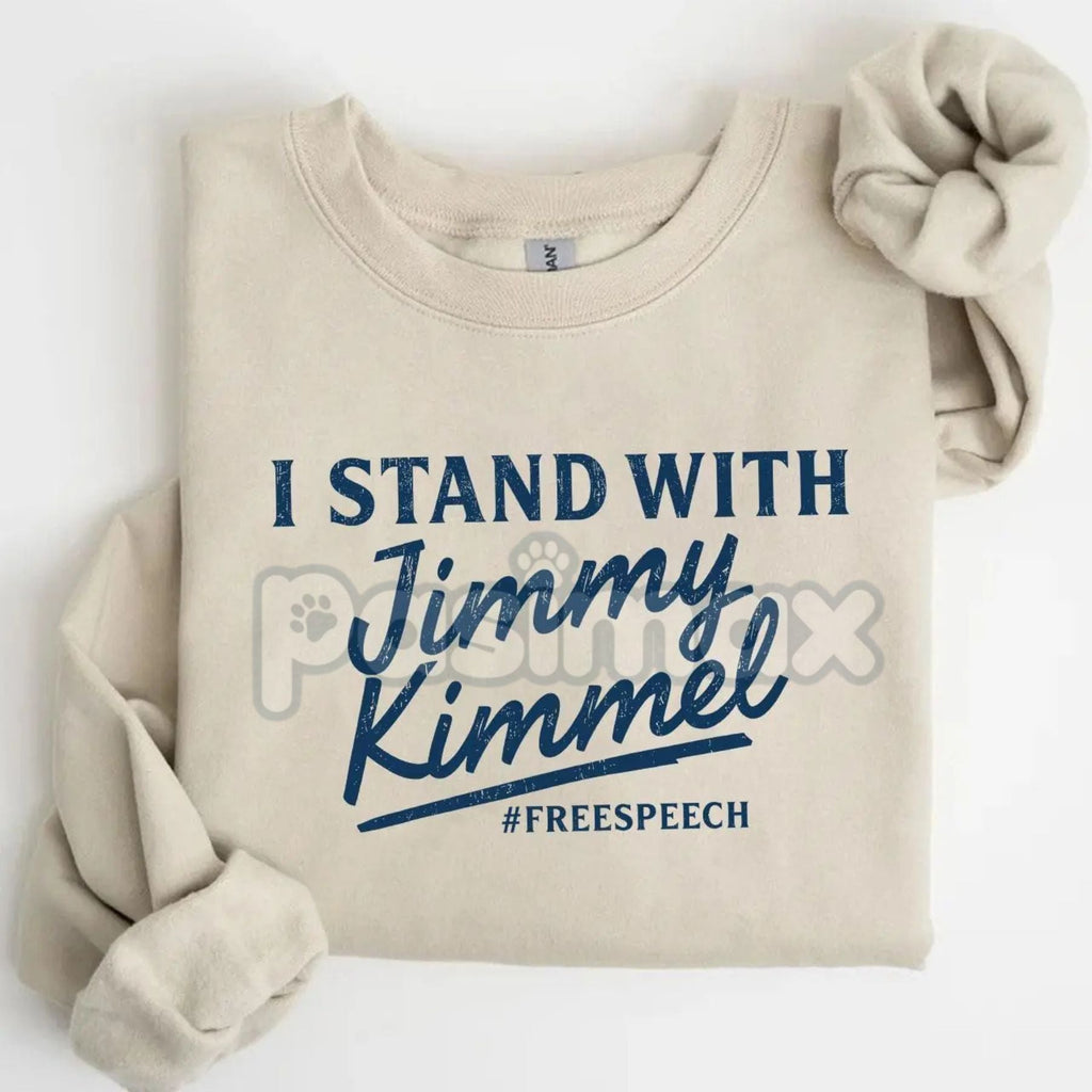Pasimax I Stand With Jimmy Kimmel Free Speech Sweatshirt — main product shot