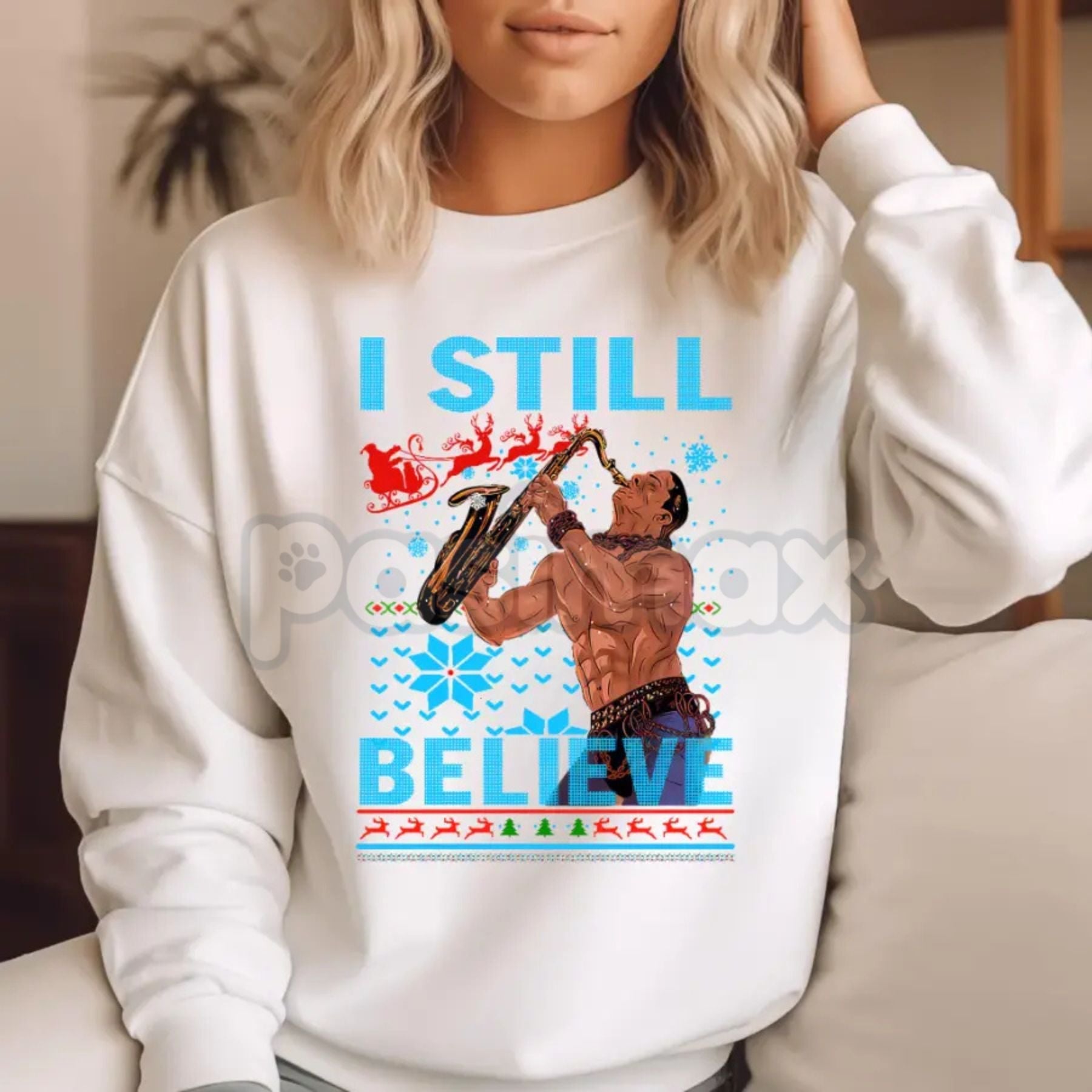 Pasimax "I Still Believe" Christmas Sweatshirt – The Lost Boys Movie Shirt | 80s Vampire Retro Holiday Jumper — main product 