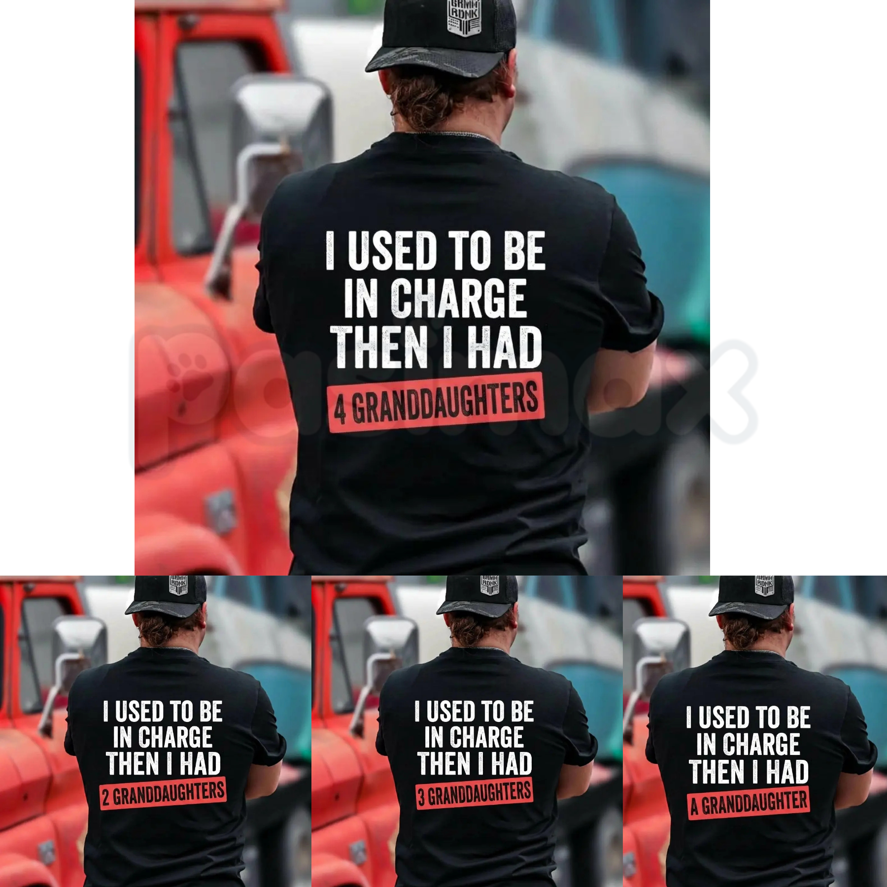 "I Used To Be In Charge" Granddaughter T-Shirt – Funny Father's Day Gift Ideas Grandpa Graphic Tee