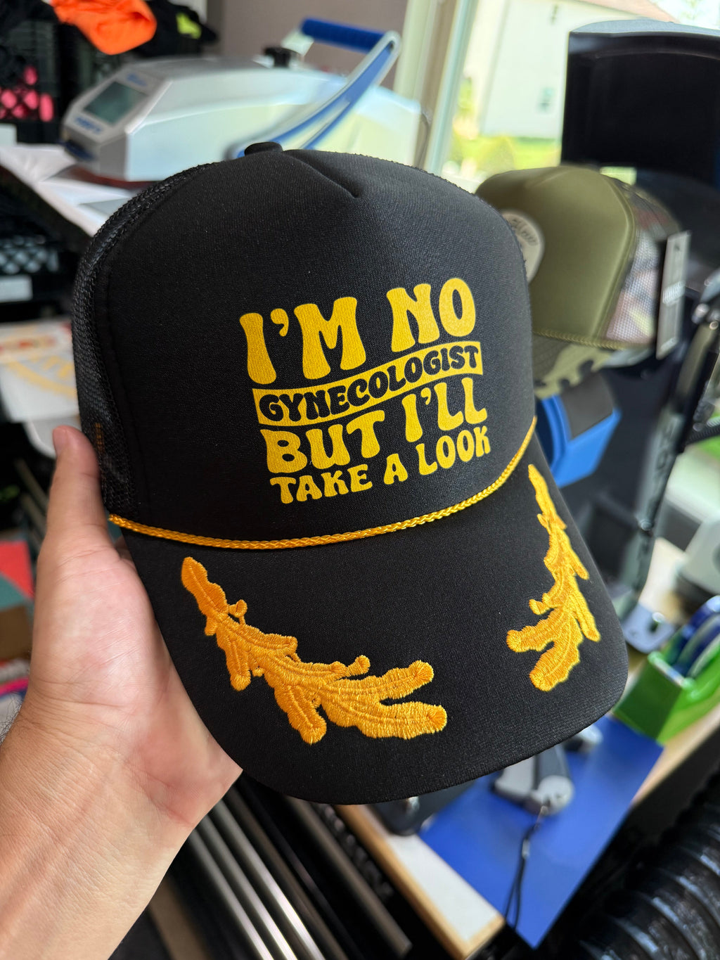 Luckless Outfitters I'll Take A Look Trucker Hat — side view
