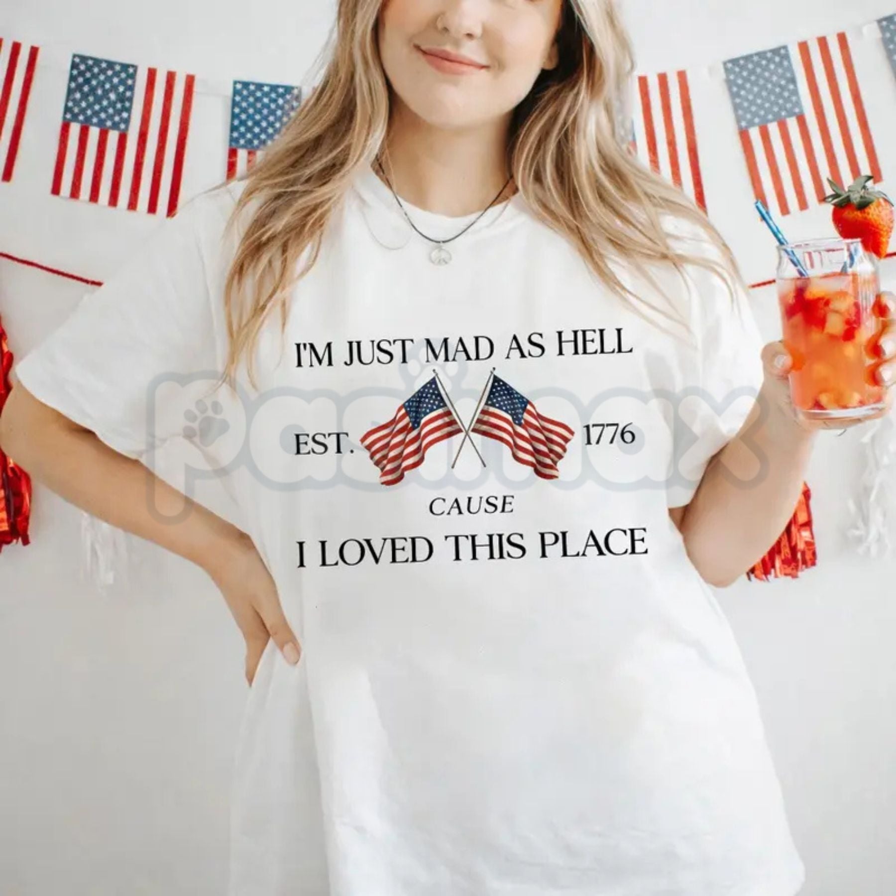 "I'm Just Mad Cuz I Loved This Place" 250th Anniversary Shirt – Funny 1776 Patriotic T-Shirt, Premium 100% Cotton 2026 Sestercentennial Top, Soft Lived-In Heavyweight Independence Day Tee, Made in USA