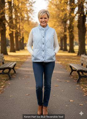 Ice Blue Reversible Vest by Keren Hart