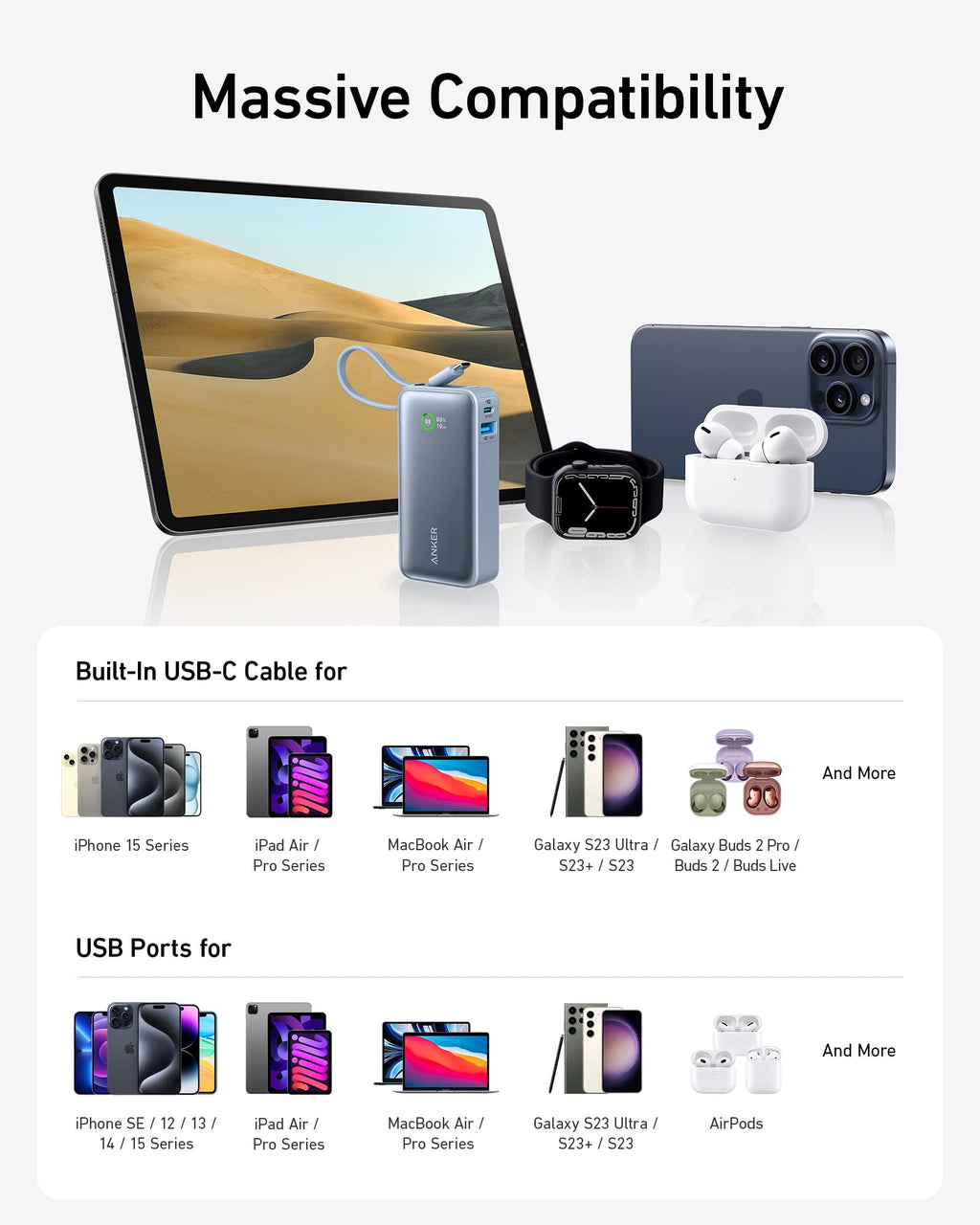 Anker Nano Power Bank (30W, Built-In USB-C Cable), view 18