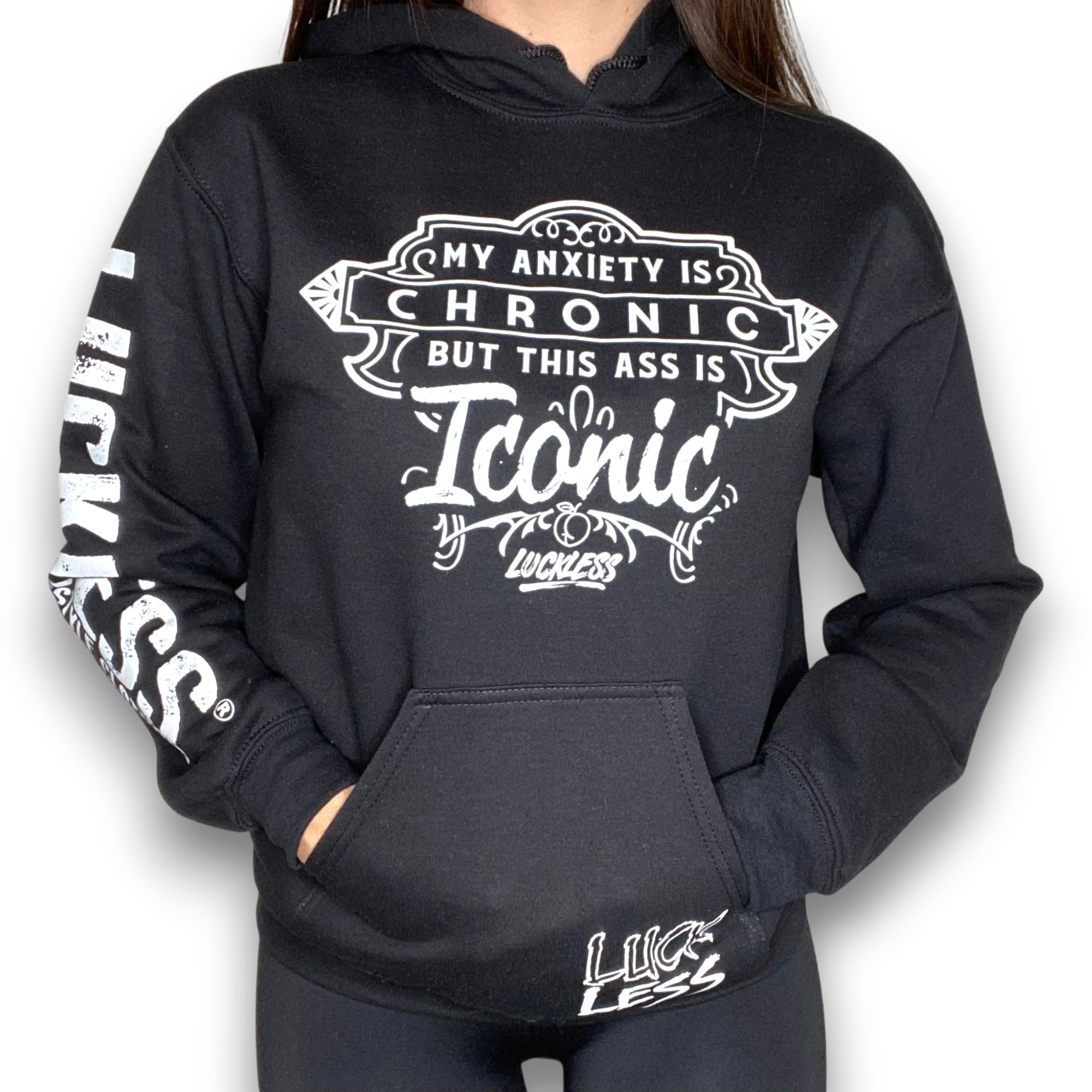 Luckless Outfitters Iconic Anxiety Hoodie — main product shot