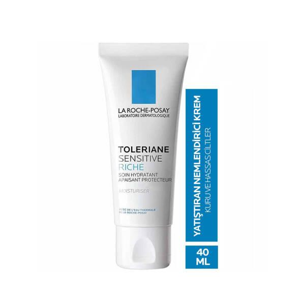 La Roche Posay Toleriane Sensitive Rich Moisturizing Face Cream for Sensitive Skin - 48 Hour Hydration, Fragrance-Free & Alcohol-Free