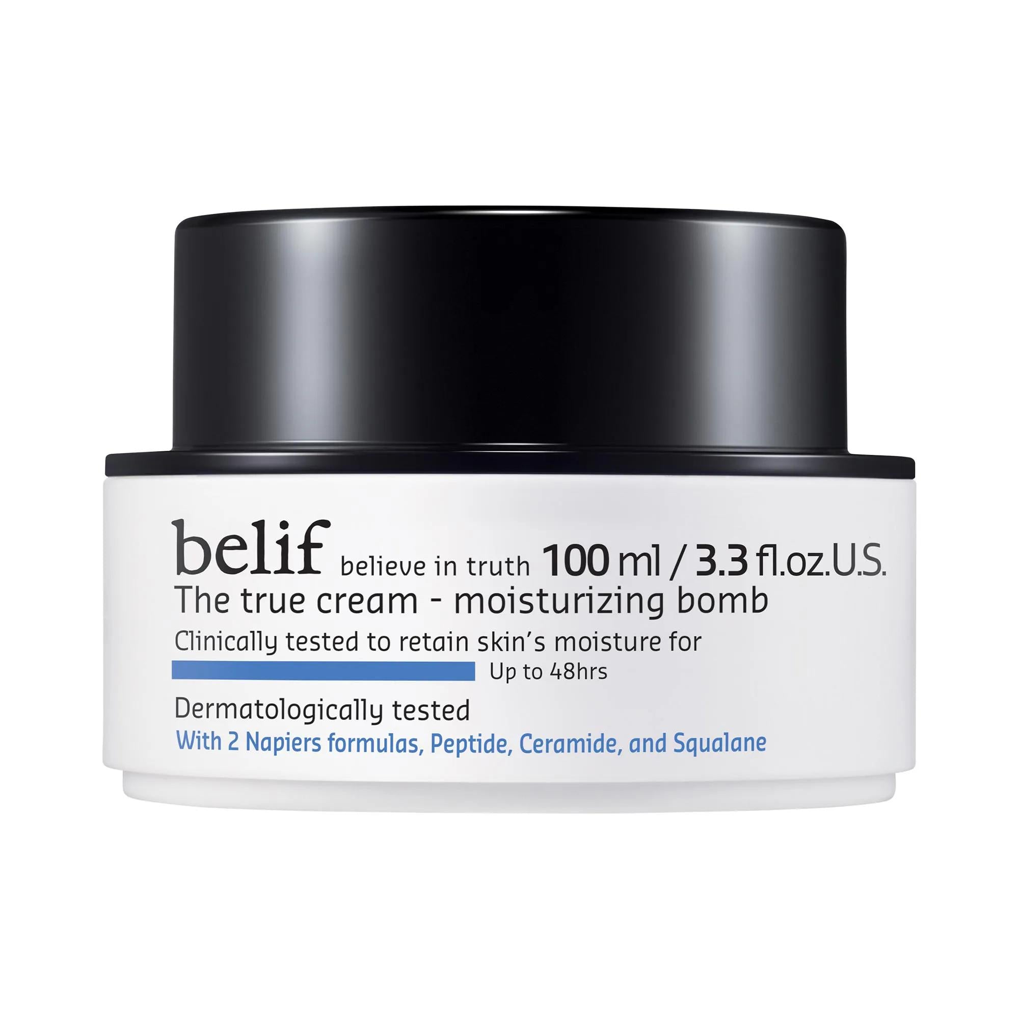 The True Cream - Peptide & Ceramide Moisturizer for Dry Skin - 48hr Hydration, Dermatologically Tested