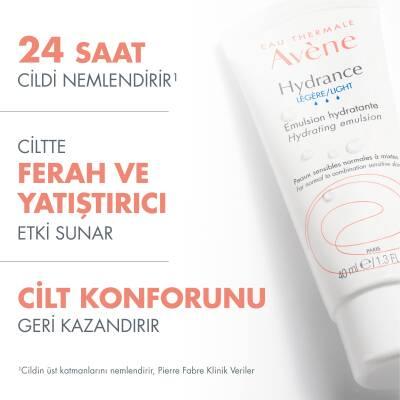 Avene Hydrance Light Emulsion 40ml - Lightweight Moisturizer for Combination Skin, Dermatologically Tested