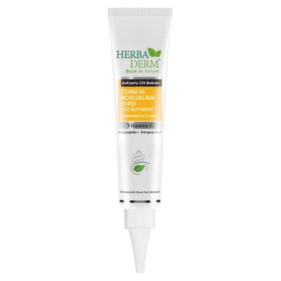Herbaderm Eye Cream - Anti-Aging Skincare with Vitamin C & Niacinamide - Reduces Dark Circles & Puffiness